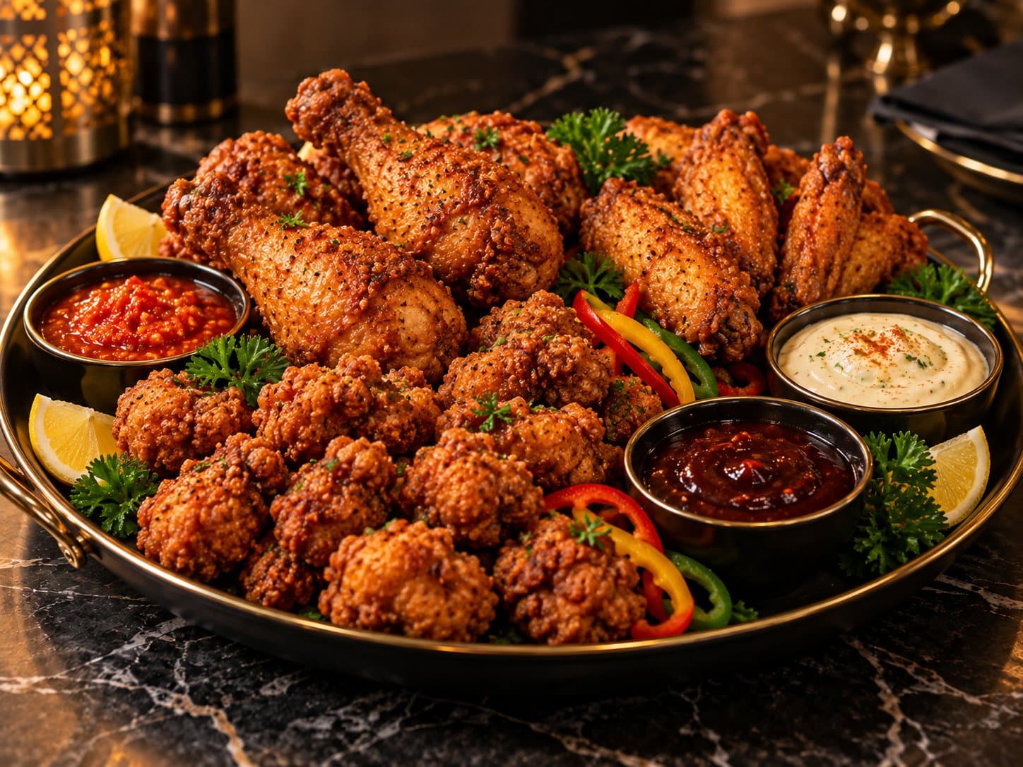 Seasoned fried chicken